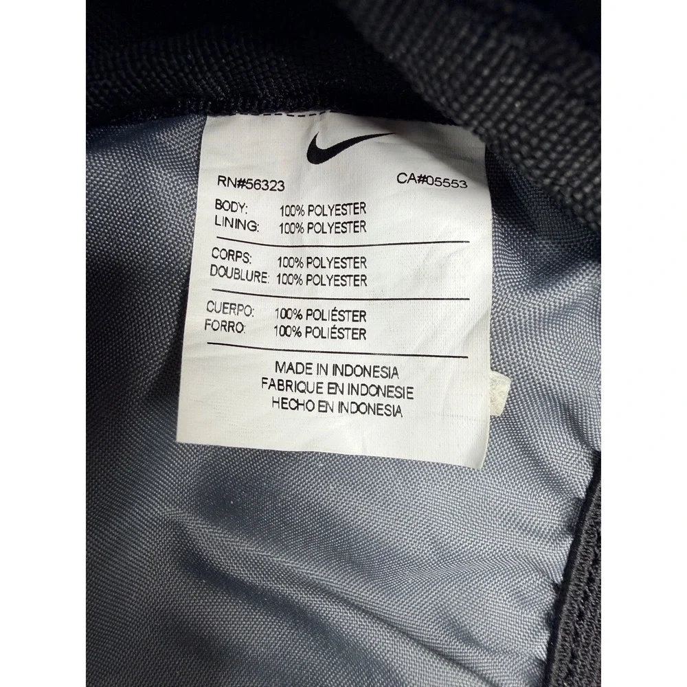 Nike Pro Adapt Backpack Black White Swoosh Travel School Gym Bag Polyester